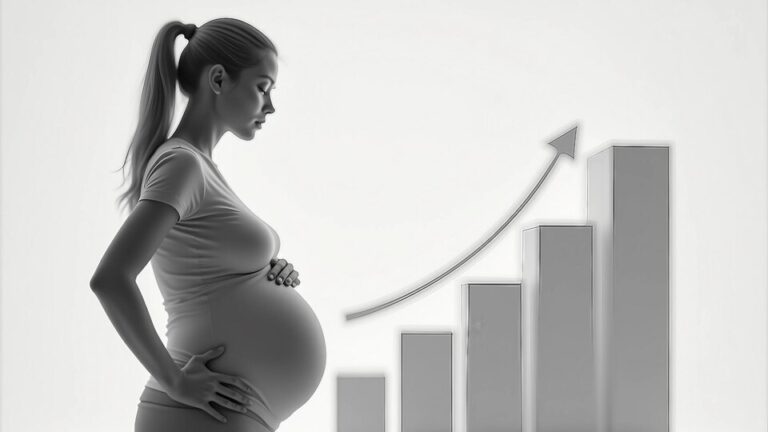 pregnant-woman-with-decreasing-birth-rate-graph-monochrome-large